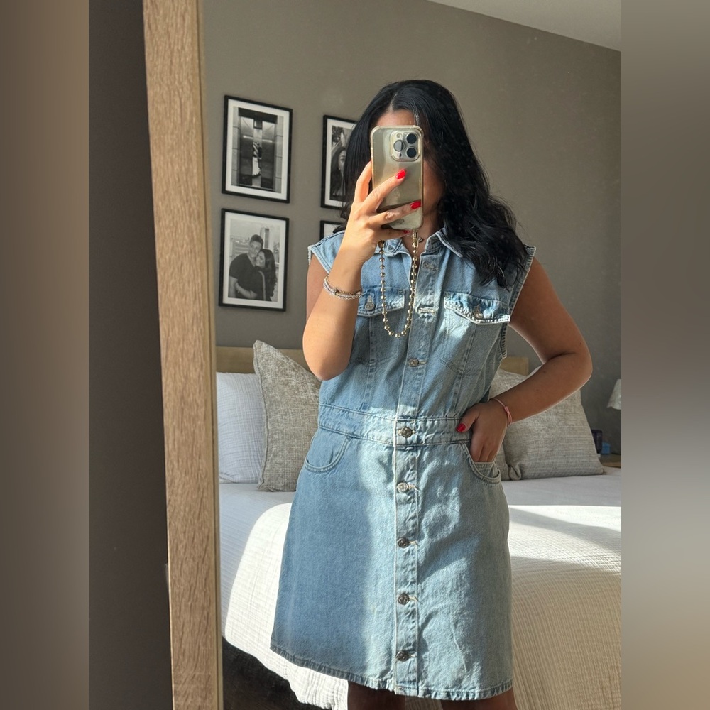 Zara Sleeveless Denim Dress